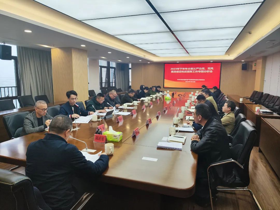 寧德市國投公司召開2023年下半年全面從嚴(yán)治黨、黨風(fēng)廉政建設(shè)和反腐敗工作專題分析會